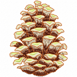 Pine Cone Embroidery Design 4